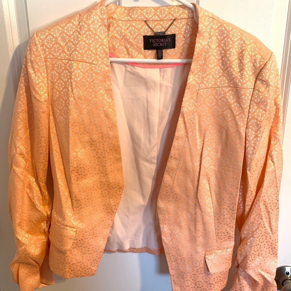 Victoria's Secret small 12 vintage creamsicle orange blazer